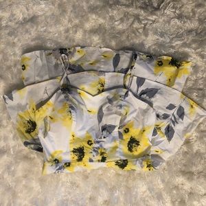 Speechless floral white and yellow sun dress